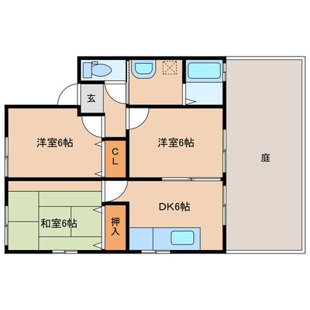 エレガンスハイツみやびBの物件間取画像